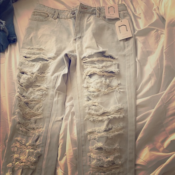 Distressed jeans